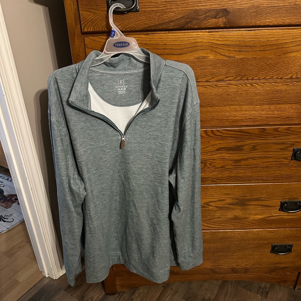 Men's Gray Half-Zip Sweater